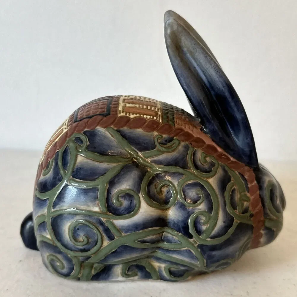 Rosette by F. Atkins Inc. Floral Textured‎ Pair of Bunny Rabbit 4”Hx5”L